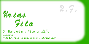 urias filo business card